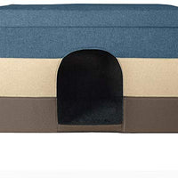 Cama para perro Furhaven, casa de fieltro para mascotas, refugio privado y taburete otomano plegable para sala de estar, para gatos y perros pequeños, disponible en varios colores y estilos - BESTMASCOTA.COM