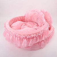 Cute Princess mascota cama Bow-Tie Lace Cat Dog Bed - BESTMASCOTA.COM