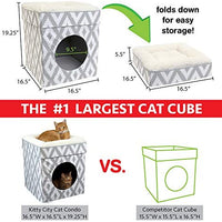 Kitty City - Cama grande para gatos, cubo apilable, casa de gatos para interiores y exteriores - BESTMASCOTA.COM