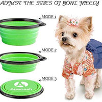 AGECASH - Cuenco plegable para perros, de silicona portátil, para viajes, ampliable para alimentar al agua de los alimentos, para el perro, gato, cuenco de viaje portátil para camping - BESTMASCOTA.COM