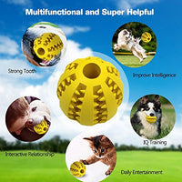 Pelota de juguete QINUKER para mascotas, interactiva, duradera, fuerte para masticar, jugar a IQ, juguete de entrenamiento para masticar, suave goma natural, resistente a mordeduras para cachorros pequeños y medianos en interiores y exteriores - BESTMASCOTA.COM