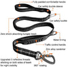 Wishnice - Correa elástica fuerte para perro de 5.9 ft con reflectante mejorado para perros medianos y grandes, 4 en 1, correa multifunción que absorbe los golpes con cinturón de asiento de coche, 2 asas acolchadas para entrenamiento de caminar control ad - BESTMASCOTA.COM