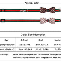 Freewindo Collar para gato con lazo para perro, 2 piezas desmontables, collar ajustable para perros y gatos pequeños y medianos - BESTMASCOTA.COM