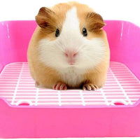Kathson - Jaula de arena de animales pequeños, para entrenar en esquina, inodoro para mascotas, ideal para conejo, conejo, chinchilla, hurón, cobaya, hámster (color al azar) - BESTMASCOTA.COM