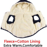 vecomfy - Sudadera con capucha para perro con forro polar y algodón extra cálido en invierno, chaqueta para perro pequeña con capucha - BESTMASCOTA.COM