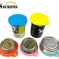 SACRONS-Can Covers/Universal Silicone Can Lids for Pet Food Cans/Fits Most Standard Size Dog and Cat Can Tops/100% FDA Certified Food Grade Silicone & BPA Free - BESTMASCOTA.COM