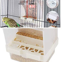 Old Tjikko - Comedero automático para loros, sin ensuciar, para pájaros, jaula, accesorios para Budgerigar, Canario, Cockatiel, Finch, Parakeet, Seed Food Container - BESTMASCOTA.COM