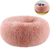 TINTON LIFE Cama de lujo de piel sintética para gatos y perros pequeños, redonda, con forma de dona, oval, de felpa, acogedora cama para gatos para un sueño mejorado - BESTMASCOTA.COM