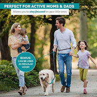 Tuff Mutt, Correa para perros, manos libres, para correr, caminar, senderismo, correa con mango doble durable, costura reflectante, 4 pies de largo, cinto ajustable en la cintura (hasta 42 pulgadas de cintura) - BESTMASCOTA.COM