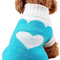 Chborchicen - Sudadera de punto para mascotas con diseño clásico de turtleneck para invierno, cálida, para cachorro, fresa y corazón, para perros - BESTMASCOTA.COM