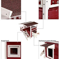 Petsfit Outdoor Cat House with Escape Door and Stairs - BESTMASCOTA.COM