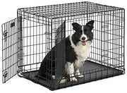 Jaula para perros Midwest Homes for Pets Ultima Pro, serie profesional, resistente, puerta doble extrafuerte, plegable, con panel divisor, bases para proteger el suelo, bandeja de plástico a prueba de fugas - BESTMASCOTA.COM