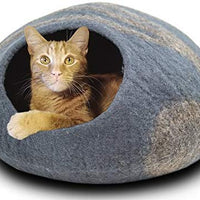 Meowfia - Cama de fieltro para gatos (tamaño mediano, hecha a mano, 100% lana de merino, para gatos y gatitos) - BESTMASCOTA.COM