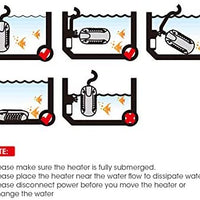 MQ - Calentador sumergible para acuario, 25-200 W, con pantalla LED digital y controlador de termostato externo, para tanque de peces de 3-60 galones - BESTMASCOTA.COM