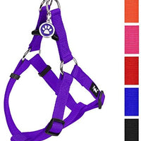 Arnés ajustable Pupteck para perro, medida básica de cachorro, de nailon, chaleco para pasear en exteriores con etiqueta de identificación - BESTMASCOTA.COM
