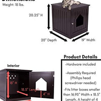 Casa para gatos decorativa y mesa auxiliar Internet's Best, casa para mascota de interior con cerramiento de caja de arena - BESTMASCOTA.COM