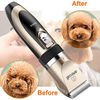 Kit de Corte para mascotas, bajo nivel de ruido Oneisall perro y gato, eléctrico, recargable e inalámbrico Set de cortauñas - BESTMASCOTA.COM