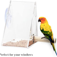 MUDUOBAN Comedero para pájaros con ventosas y cadenas a prueba de condiciones meteorológicas alimentador de alimentos para loros, Budgie Cockatiel Cages - BESTMASCOTA.COM