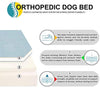 Cama para perro de espuma de memoria ortopédica de alta calidad de 7 pulgadas de grosor con almohada y funda extraíble fácil de lavar con parte inferior antideslizante. Incluye forro impermeable para perros grandes. - BESTMASCOTA.COM