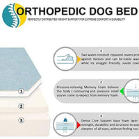 Cama para perro de espuma de memoria ortopédica de alta calidad de 7 pulgadas de grosor con almohada y funda extraíble fácil de lavar con parte inferior antideslizante. Incluye forro impermeable para perros grandes. - BESTMASCOTA.COM