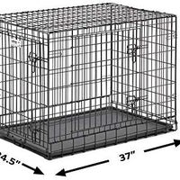 Jaula para perros Midwest Homes for Pets Ultima Pro, serie profesional, resistente, puerta doble extrafuerte, plegable, con panel divisor, bases para proteger el suelo, bandeja de plástico a prueba de fugas - BESTMASCOTA.COM