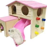 Kathson Hámster House Hideout Hut Rat Hideaway - Juguetes de ejercicio para animales pequeños como hámster enano y ratón - BESTMASCOTA.COM