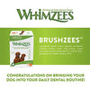 Whimzees Natural Grain Free Dental Dog Treats, Brushzees - BESTMASCOTA.COM