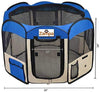 Zampa Portable Foldable Pet playpen Exercise Pen Kennel + Carrying Case for Larges Dogs Small Puppies/Cats | Indoor/Outdoor Use | Water Resistant - BESTMASCOTA.COM