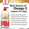 Wild Alaskan Salmon Oil for Dogs, Cats, Ferrets - 16 & 32oz Pure Unscented Liquid Omega 3 Fatty Acid Fish Oil for Dogs - EPA DHA supplement for Pets - Helps Joints, Dry Skin, Coat - Just Pump on Food - BESTMASCOTA.COM