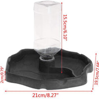 Tfwadmx - Botella de agua para reptiles, tortuga y cuenco de agua, alimentadores automáticos, dispensador de tortuga, dispensador de botella, plato de alimentación para camaleón lagarto - BESTMASCOTA.COM