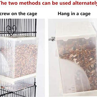 Old Tjikko - Comedero automático para loros, sin ensuciar, para pájaros, jaula, accesorios para Budgerigar, Canario, Cockatiel, Finch, Parakeet, Seed Food Container - BESTMASCOTA.COM