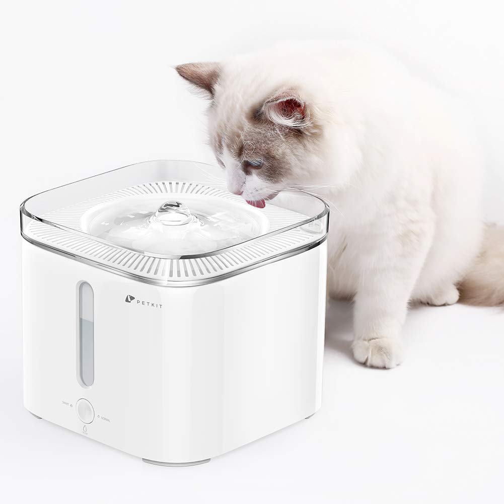 PETKIT Cat Water Fountain, 68oz/2L Automatic Pet Water Fountain Super Quiet Auto Power-Off Cat Water Dispenser, Dual Working Mode LED Indicator Light Dog Water Fountain Bowl, Reddot Design Winner - BESTMASCOTA.COM
