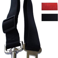 Lanyarco Safety Seat Belt Vehicle Seatbelts Harness Leash for Dogs,Cats Black Red - BESTMASCOTA.COM