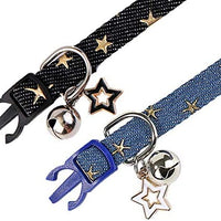 Boombone Star - Collar de gato con campana, 2 unidades de collares para cachorros con colgantes de estrella - BESTMASCOTA.COM