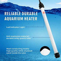 Hygger Calentador sumergible para acuario, 100 W/300 W, calentador ajustable para tanque de peces con controlador de temperatura externo, termostato automático para agua salada de 10 a 60 galones y tanque de agua dulce - BESTMASCOTA.COM