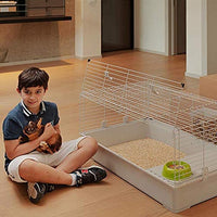 Cavie Guinea Pig Cage & Rabbit Cage | Pet Cage Includes Free Water Bottle, Hay Feeder, Hide-Out & Food Bowl - BESTMASCOTA.COM