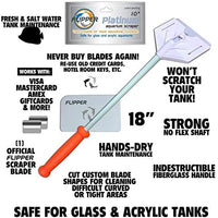 FL!PPER - Rascador de manos para acuario de platino para tanques de vidrio y acrílico - BESTMASCOTA.COM