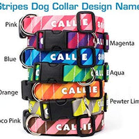 Collar de perro personalizado de Buttonsmith – Impresión permanente resistente a la decoloración, hebilla de grado militar resistente al óxido, resistente a olores y moho, elección de 5 tamaños, fabricado en los Estados Unidos - BESTMASCOTA.COM