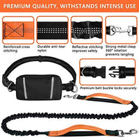 Correa para perro de LANNEY, manos libres, para correr, caminar, correr, entrenar senderismo, correa elástica retráctil para perros medianos a grandes, cinturón de cintura ajustable, costuras reflectantes, doble asa - BESTMASCOTA.COM