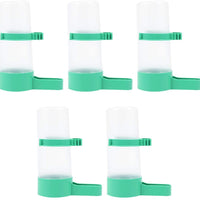 Yardwe 5pcs pájaros comedero beber agua clip con agua potable automática a prueba de aspersor de pájaros taza para loros Budgie Cockatiel Lovebirds (M) - BESTMASCOTA.COM