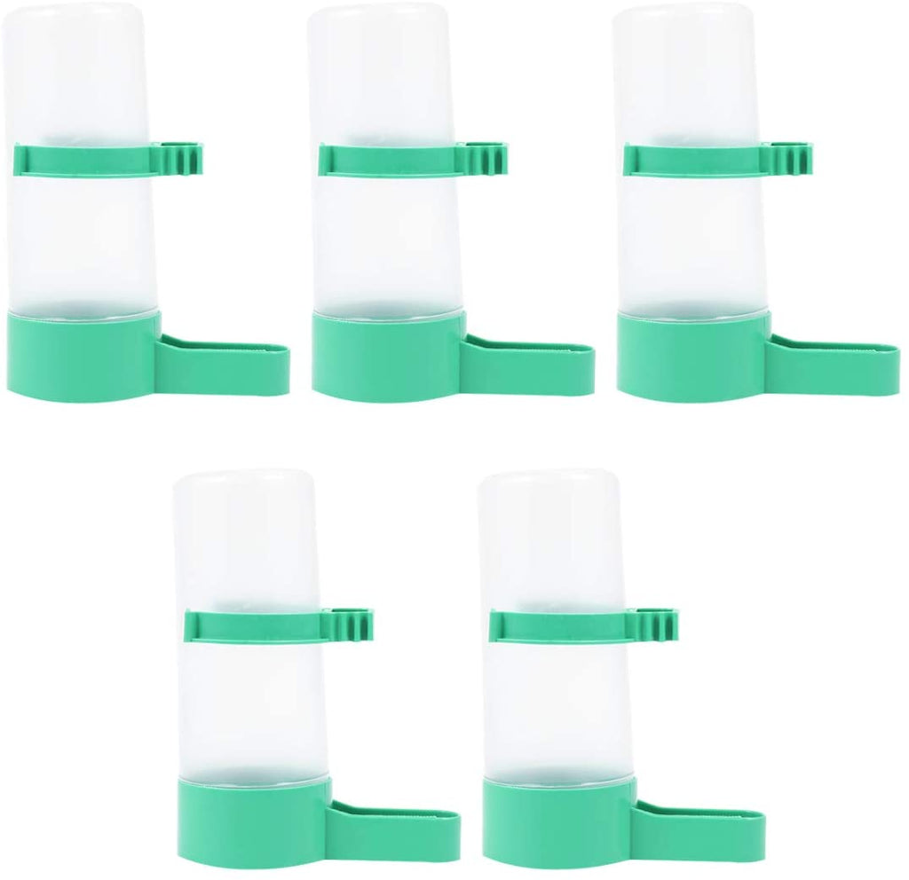 Yardwe 5pcs pájaros comedero beber agua clip con agua potable automática a prueba de aspersor de pájaros taza para loros Budgie Cockatiel Lovebirds (M) - BESTMASCOTA.COM