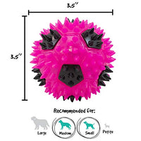 Gnawsome 3.5” Squeak & Light Soccer Ball Dog Toy - Medium, Cleans Teeth and Promotes Dental and Gum Health for Your Pet, Colors Will Vary - BESTMASCOTA.COM