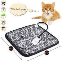 EACHON Heating Pad for Dogs Cats Electric Heated Pet Beds Warming Pet Mats Adjustable Safety Waterproof Chew Resistant Steel Cord wifh Free pet Comb (S Gray) - BESTMASCOTA.COM