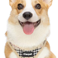 Cherpet - Arnés y correa para cachorro – Chaleco de seguridad a prueba de fugas para perros pequeños, a cuadros, ajustable, sin tirones, malla transpirable, suave para caminar fácilmente al aire libre, ajuste cómodo, gatitos pequeños animales - BESTMASCOTA.COM