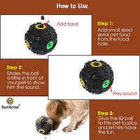 SunGrow - Dispensador interactivo de golosinas para perros, bola de rompecabezas de alimentos, para estimulación mental y física, aumenta el coeficiente intelectual, el aburrimiento y el rodadura - BESTMASCOTA.COM