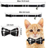 Malier 4 Pack Cat Collar Breakaway with Classic Plaid Bow Tie with Bell Perfact for Cats Kitty Kitten, Adjustable from 6.3~10.2 inch - BESTMASCOTA.COM