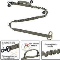 Correa táctica de nailon ajustable para perros de liberación rápida con 2 asas de control - BESTMASCOTA.COM