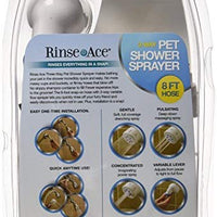 Rociador ducha para mascotas,3 modos con manguera de 8 pies y rápido de conectar al cabezal de ducha, por Rinse Ace - BESTMASCOTA.COM