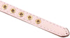 Axgo - Collar ajustable de piel sintética para gato, diseño de margaritas y diamantes de imitación, 0.5 x 13.4 in, color rosa - BESTMASCOTA.COM