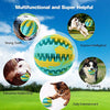 Pelota de juguete QINUKER para mascotas, interactiva, duradera, fuerte para masticar, jugar a IQ, juguete de entrenamiento para masticar, suave goma natural, resistente a mordeduras para cachorros pequeños y medianos en interiores y exteriores - BESTMASCOTA.COM